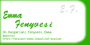 emma fenyvesi business card